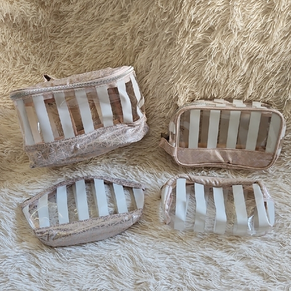 💛🩷2/$10 4 PIECE COSMETIC TOILETRY TRAVEL CASES🩷💛 - Picture 1 of 11